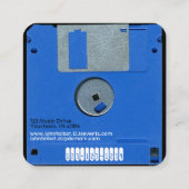 Aangepaste Retro Game Floppy Disk 3 Square Busines Vierkante Visitekaartje (Achterkant)