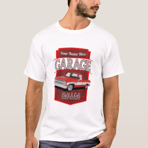 aangepaste retro garage c10 t-shirt