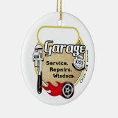 Aangepaste Retro Garage-teken Keramisch Ornament (Rechts)