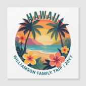 Aangepaste Retro Hawaï Tropische Reis Magnetische (Voorkant)