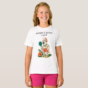 Aangepaste Retro Kaketoe Junior Padel Club Kids T-shirt