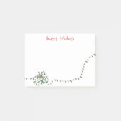 Aangepaste Retro Kerstboom String Lights Vakantie Post-it® Notes (Voorkant)