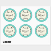 Aangepaste Retro Keuken Eten Cadeaubonntag Labelst Ronde Sticker (Vel)