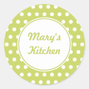 Aangepaste Retro Kitchen-Stickers Ronde Sticker