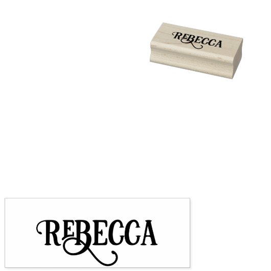 Aangepaste  retro klassieke handtekeningnaam rubberstempel (Gestempeld)