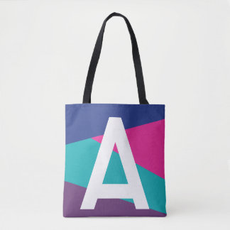 Aangepaste Retro Kleurblok Monogram Tas
