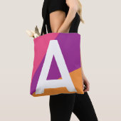 Aangepaste Retro Kleurblok Monogram Tas (Dichtbij)