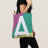 Aangepaste Retro Kleurblok Monogram Tas (Dichtbij)