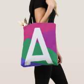 Aangepaste Retro Kleurblok Monogram Tas (Dichtbij)