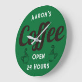 Aangepaste Retro Koffiezaak Klok  (Hoek)