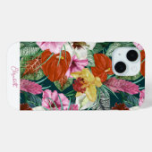 Aangepaste Retro Kustparadijs Bloesems Case-Mate iPhone Case (Achterkant (horizontaal))