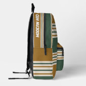 Aangepaste retro liefhebbers 70s strepen Modern mi Bedrukte Rugzak (Links)