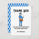 Aangepaste Retro Mail Carrier Bedankt voor je cred (Voorkant / Achterkant)