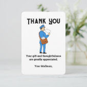 Aangepaste Retro Mail Carrier Bedankt voor je cred (Staand voorkant)