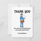 Aangepaste Retro Mail Carrier Bedankt voor je cred (Voorkant)