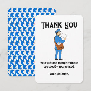 Aangepaste Retro Mail Carrier Bedankt voor je cred