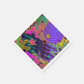 Aangepaste Retro Mania 80's Abstracte Napkins Servetten (Hoek)