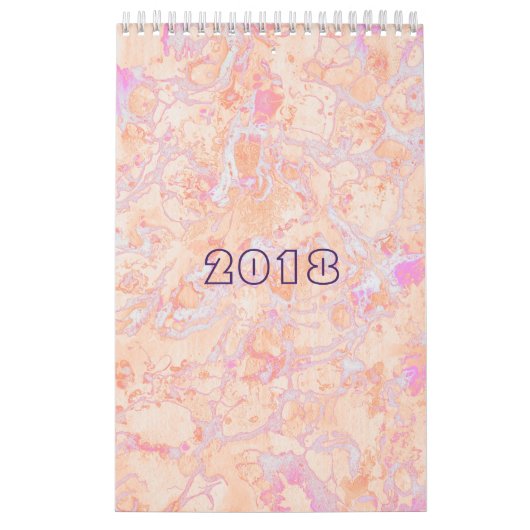 Aangepaste retro marmeren kunst kalender (Hoes)