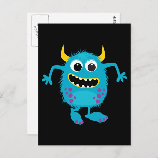 Aangepaste Retro Monster Briefkaart (Voorkant / Achterkant)