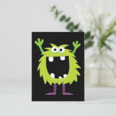 Aangepaste Retro Monster Briefkaart (Staand voorkant)
