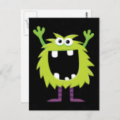Aangepaste Retro Monster Briefkaart (Voorkant / Achterkant)
