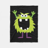 Aangepaste Retro Monster Fleece Deken (Voorkant)