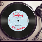 Aangepaste Retro Music Record Rocking Foto Feestdagenkaart