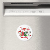 Aangepaste Retro Neef Crew Kerstmis Magneet (Insitu (Vaatwasser))