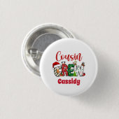 Aangepaste Retro Neef Crew Kerstmis Ronde Button 3,2 Cm (Voorkant /achterkant)