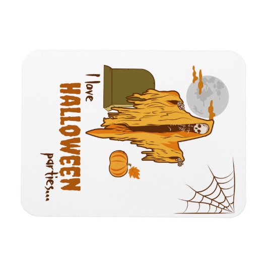 Aangepaste Retro Novelty Funny Skeleton Halloween Magneet (Horizontaal)