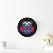 Aangepaste retro Owl Ronde Klok (Huis)