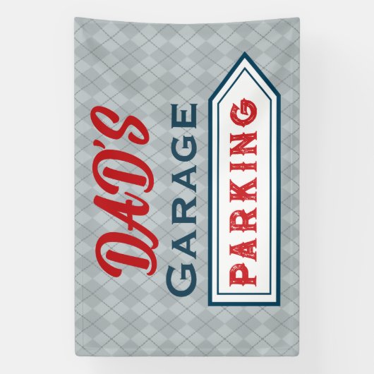 Aangepaste Retro Parkbord Banner (Verticaal)
