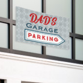 Aangepaste Retro Parkeer Teken Banner (Buitenkant Gebouw)