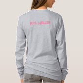 Aangepaste Retro Principal Goed Vibes Ontwerp T-shirt (Achterkant)