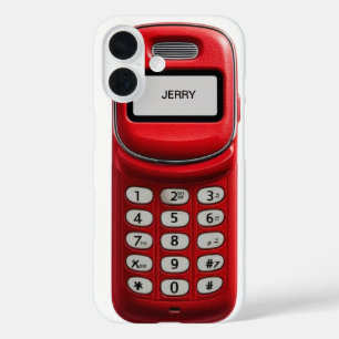 Aangepaste Retro Push Button Mobiele Telefoon iPhone 16 Hoesje
