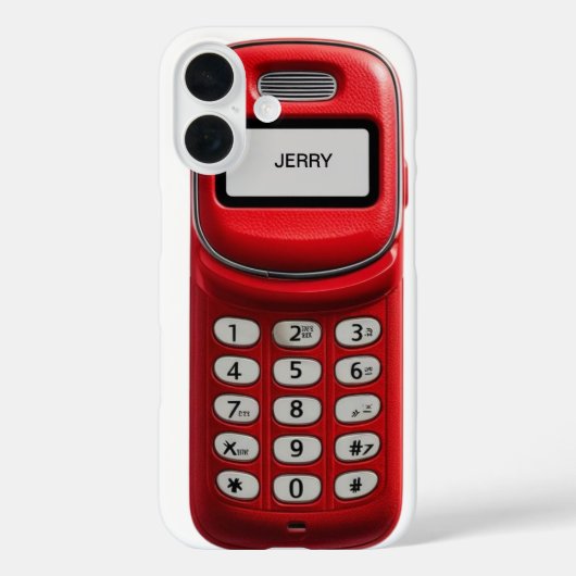 Aangepaste Retro Push Button Mobiele Telefoon Case-Mate iPhone Case (Achterkant)