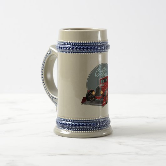 Aangepaste retro race auto concept bierpul (Voorkant links)