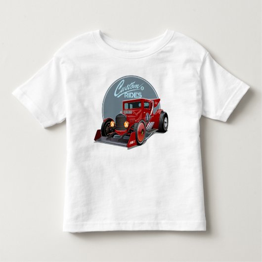 Aangepaste retro race auto concept kinder shirts (Voorkant)