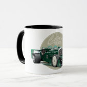 Aangepaste retro race auto concept mok (Voorkant links)