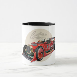 Aangepaste retro race auto concept mok