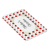 Aangepaste Retro Red Strawberry en Flower Magnet Magneet (Rechterzijde)