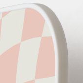 Aangepaste Retro Roze Geruit Pickleball Paddle Gif (Links Detail)