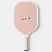 Aangepaste Retro Roze Geruit Pickleball Paddle Gif (Achterkant)