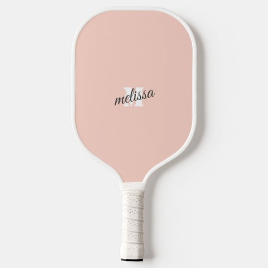 Aangepaste Retro Roze Geruit Pickleball Paddle Gif (Achterkant)