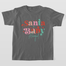 Aangepaste retro Santa Baby-shirt