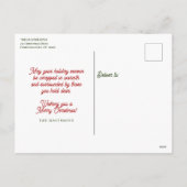 Aangepaste Retro Schaats Kerstmis Groeten Feestdagenkaart (Achterkant)