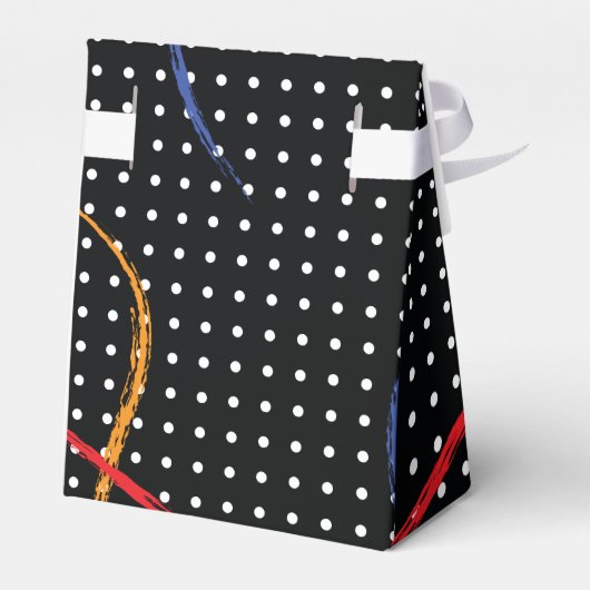 Aangepaste retro-schilderplaat en -Stippen Bedankdoosjes (Achterkant)