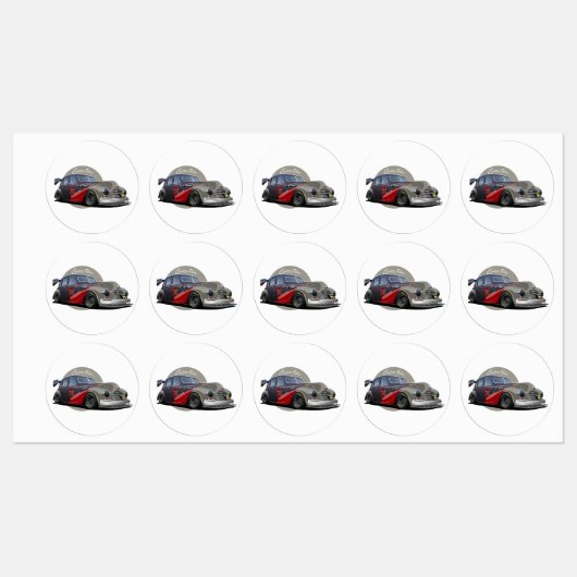 Aangepaste retro sciencefiction raceauto labels (Vel)