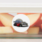 Aangepaste retro sciencefiction raceauto labels (Aangebracht)