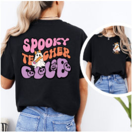 Aangepaste Retro Spooky Ghost Teacher Club T-shirt